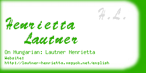 henrietta lautner business card